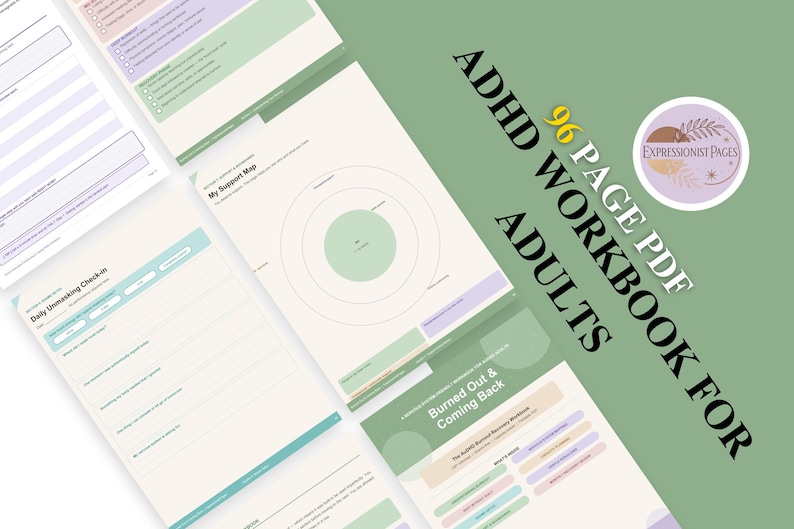 AuDHD Burnout Recovery Workbook Printable | Nervous System Reset for Autistic ADHD Adults | Shame-Free Mental Health Journal PDF |