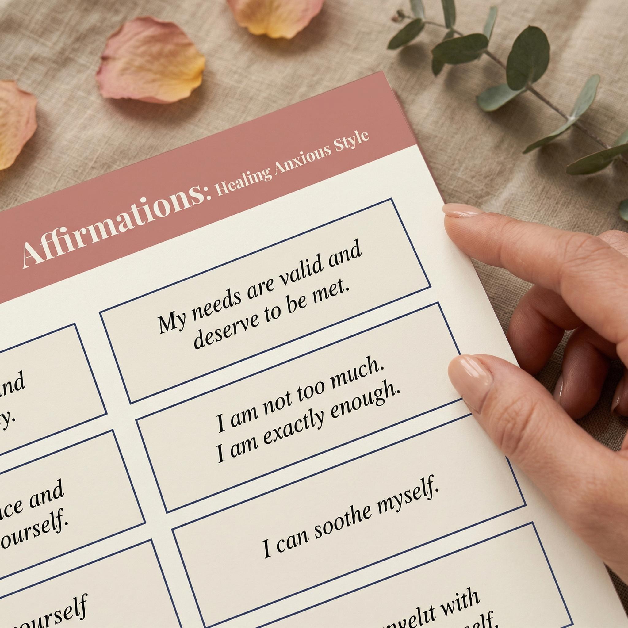 Attachment Style Planner Printable | Relationship Healing Workbook PDF ...
