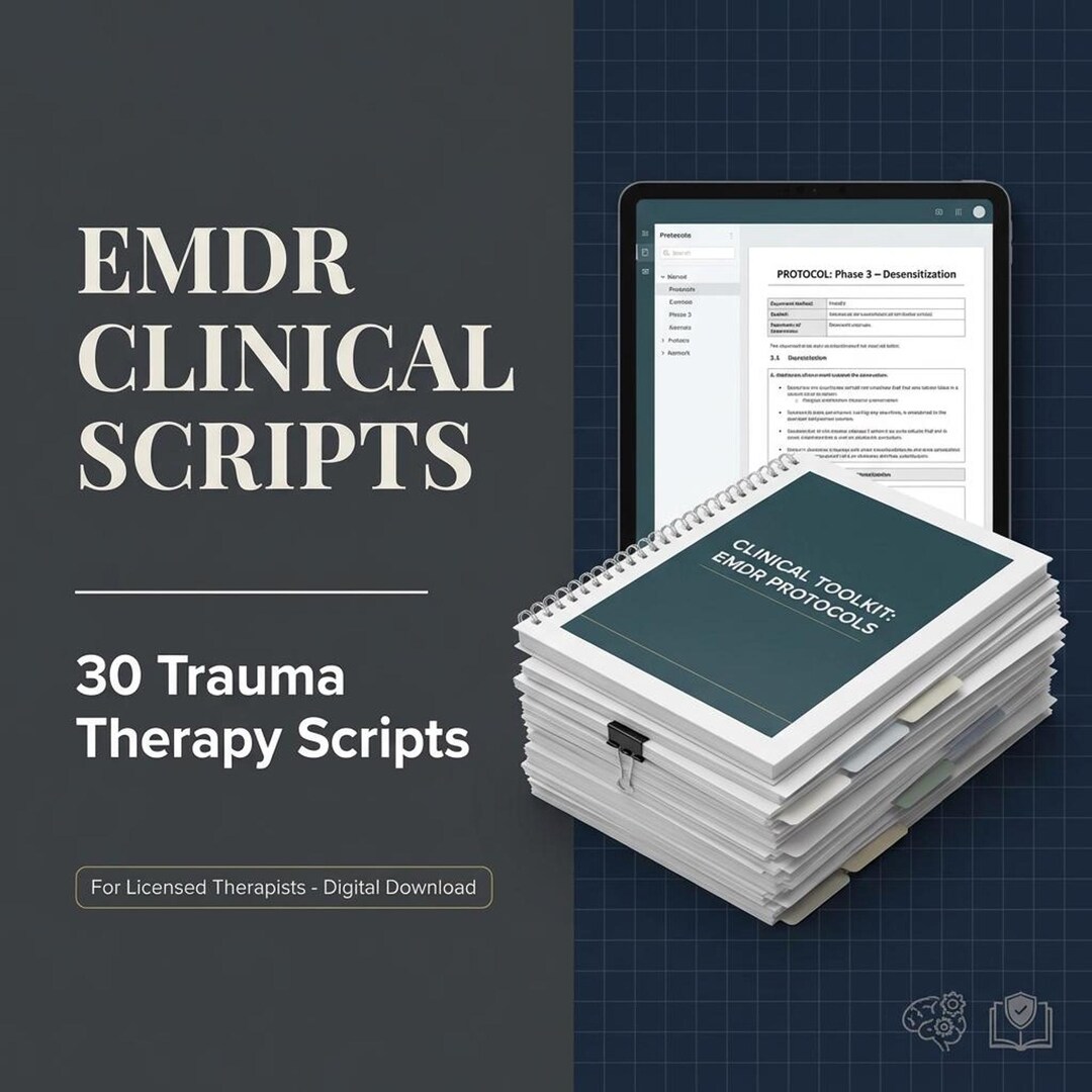 EMDR Therapy Tools Bundle | 8-phase Trauma Therapy Workbook EMDR ...