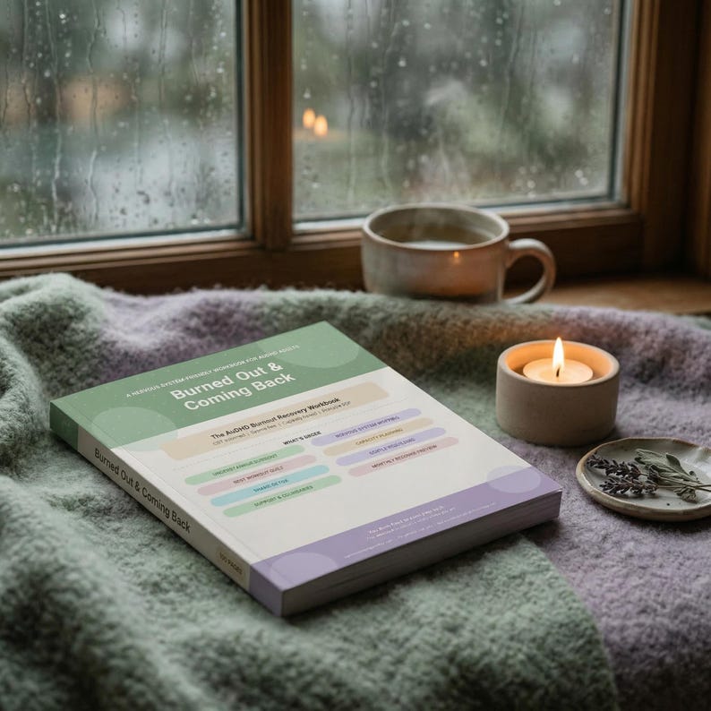 AuDHD Burnout Recovery Workbook Printable | Nervous System Reset for Autistic ADHD Adults | Shame-Free Mental Health Journal PDF |