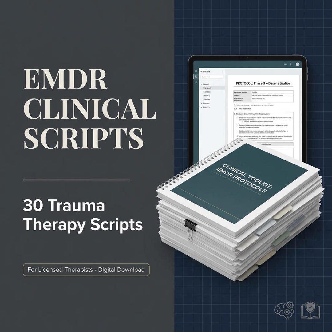 EMDR Scripts Bundle for Therapists | 8 Phase Trauma Therapy Resources ...