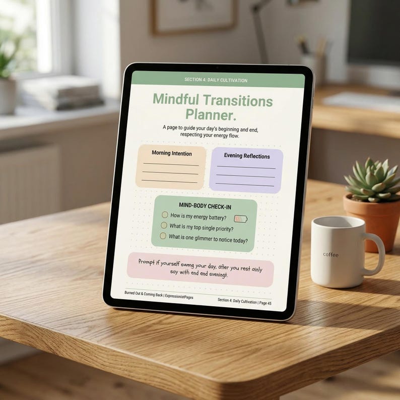AuDHD Burnout Recovery Workbook Printable | Nervous System Reset for Autistic ADHD Adults | Shame-Free Mental Health Journal PDF |