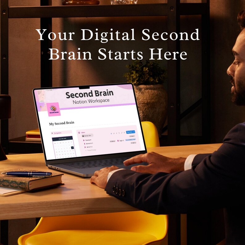 Notion Life Planner Pink | Second Brain Template | ADHD Dashboard ...