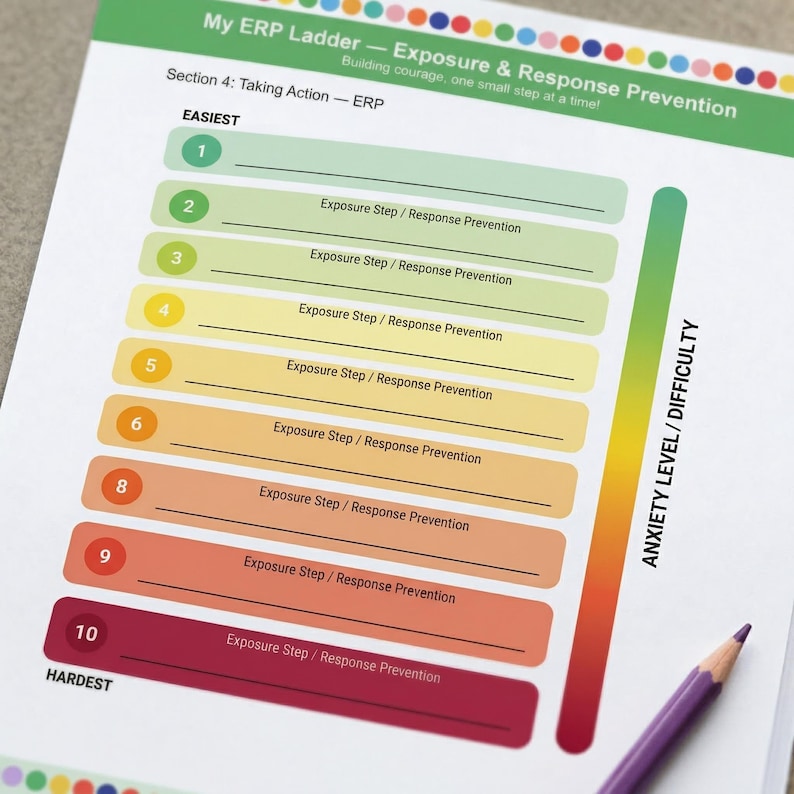 OCD Workbook for Teens Printable | CBT ERP Therapy Worksheets | 60 ...