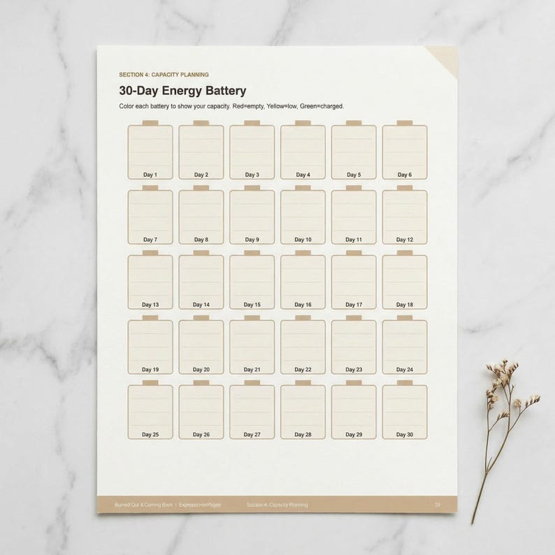 AuDHD Burnout Recovery Workbook Printable | Nervous System Reset for Autistic ADHD Adults | Shame-Free Mental Health Journal PDF |