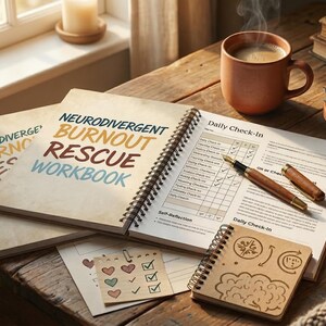 ADHD Mental Health Workbook | Burnout Recovery Journal for Neurodivergent Adults | Autism Self-Regulation Printable PDF | Instant Download