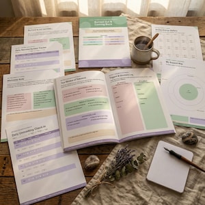AuDHD Burnout Recovery Workbook Printable | Nervous System Reset for Autistic ADHD Adults | Shame-Free Mental Health Journal PDF |