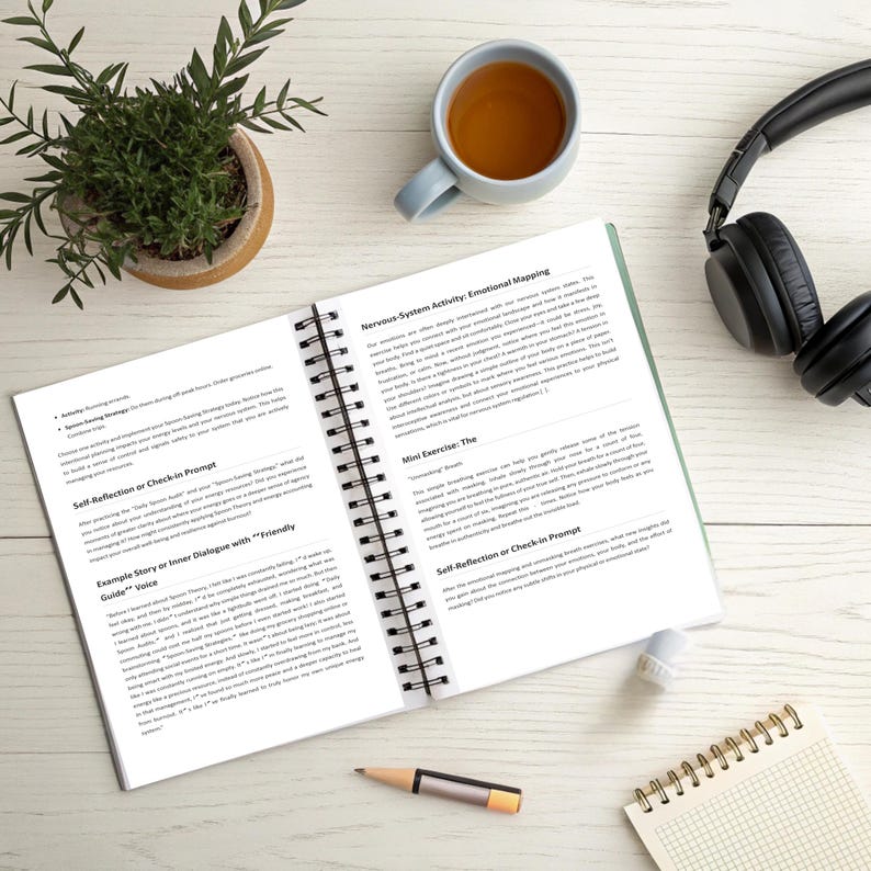 ADHD Mental Health Workbook | Burnout Recovery Journal for Neurodivergent Adults | Autism Self-Regulation Printable PDF | Instant Download