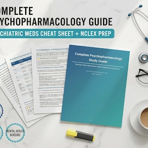 Complete Psychopharmacology Study Guide | Psychiatric Meds Cheat Sheet | Mental Health Nursing Notes | NCLEX Prep | Pharmacology Flashcards