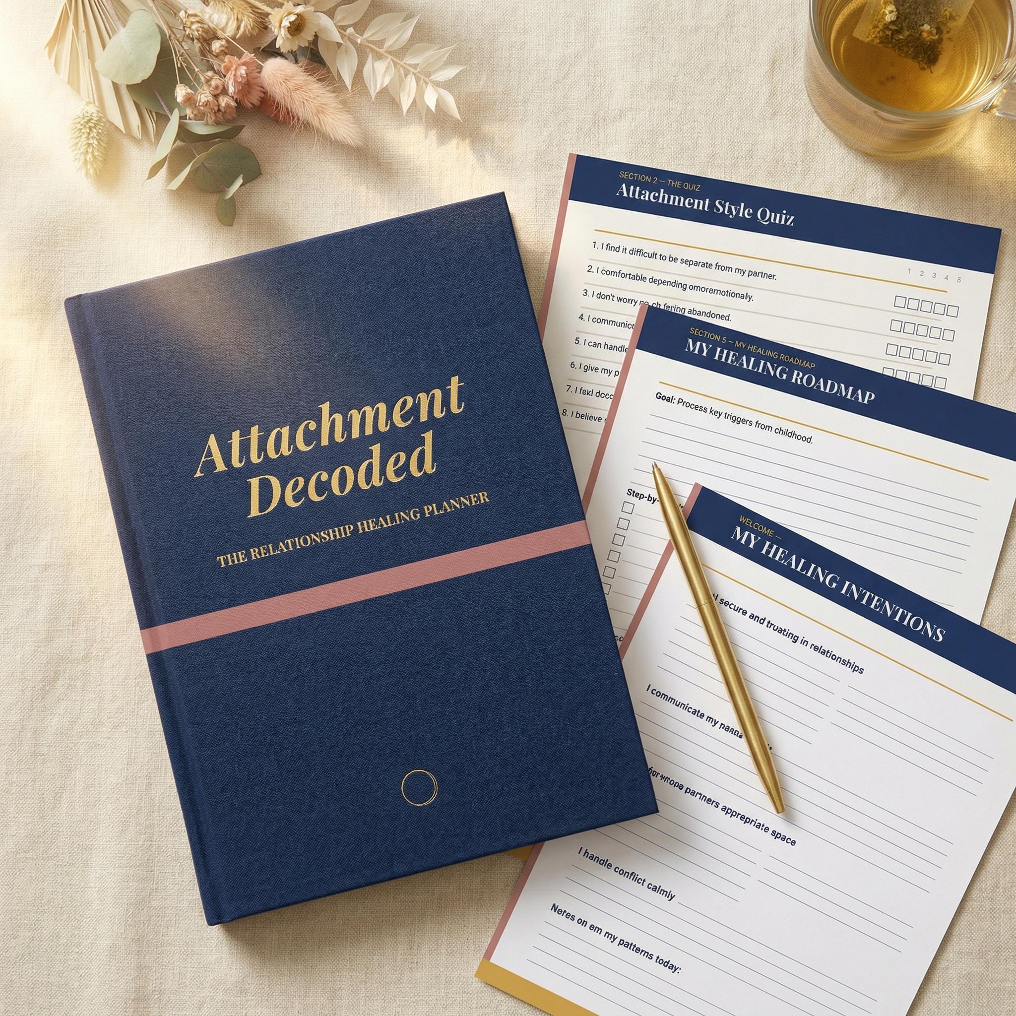 Attachment Style Planner Printable | Relationship Healing Workbook PDF ...