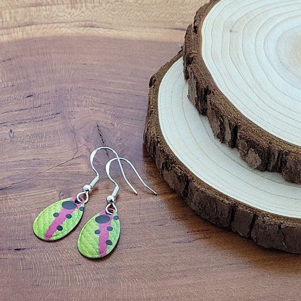 Fishing Lure Earrings Handcrafted Unique Earthy Jewelry Handmade Fishing Jewelry With Trout Spinners