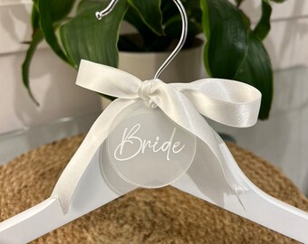 Personalised Acrylic Name Tags to Accessorise Bridesmaid Hangers