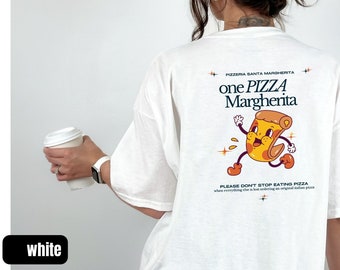 One Pizza Margherita Tee, pizza shirt men, italy gift women, xmas gift, pizza tshirt, Italian shirt statement, Italian quotes shirts