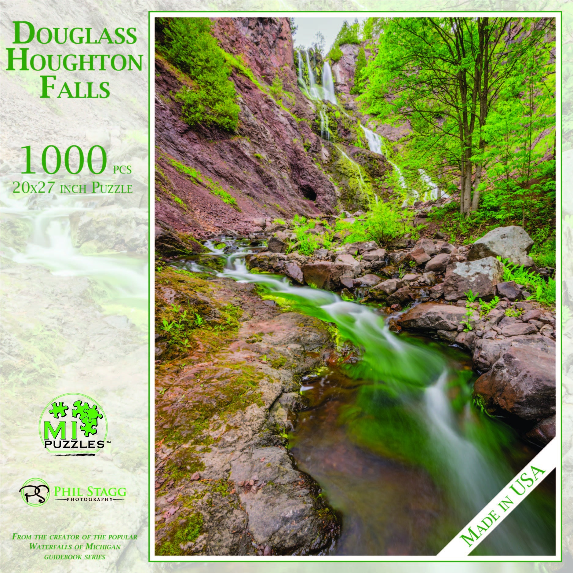 Douglass Houghton Falls - 1000 Piece Jigsaw Puzzle - MI Puzzles by Phil ...