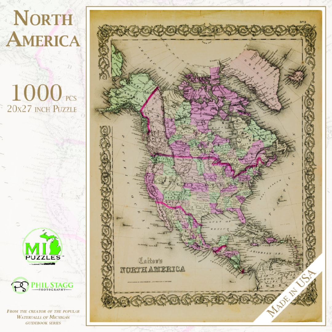North America - 1000 Piece Jigsaw Puzzle - MI Puzzles by Phil Stagg ...