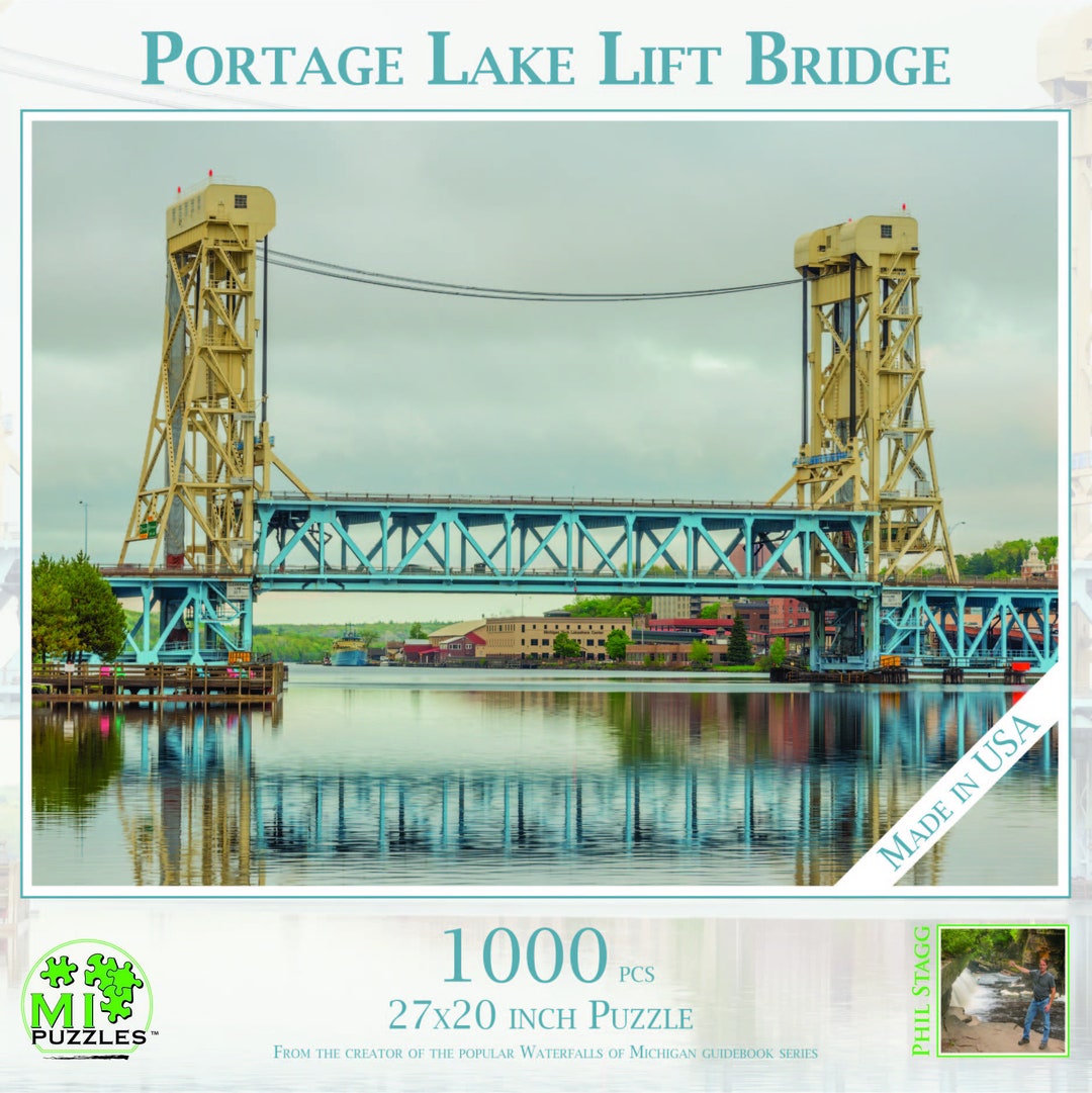 Portage Lake Lift Bridge - 1000 Piece Jigsaw Puzzle - MI Puzzles by ...