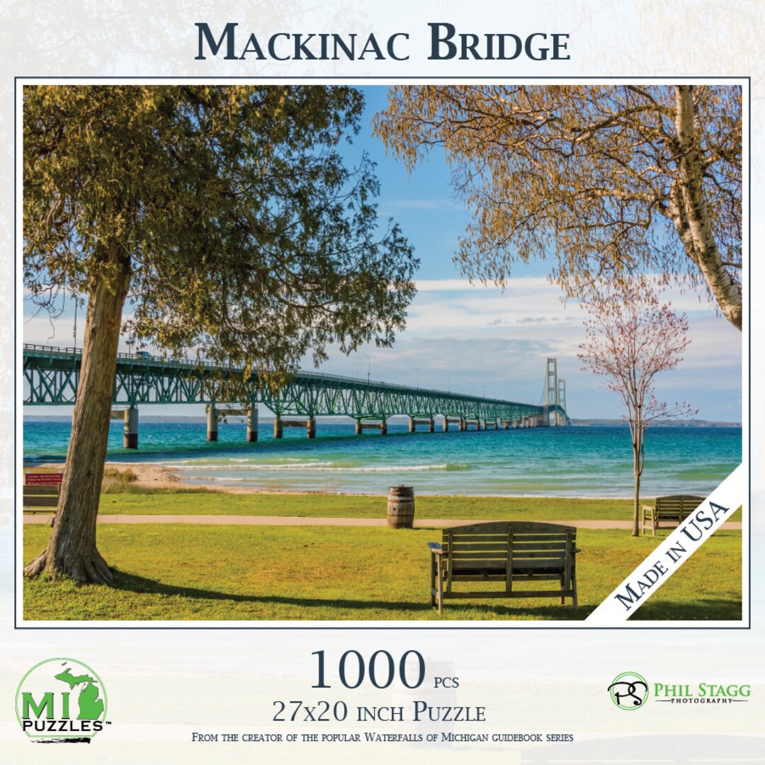Mackinac Bridge - 1000 Piece Jigsaw Puzzle - MI Puzzles by Phil Stagg ...