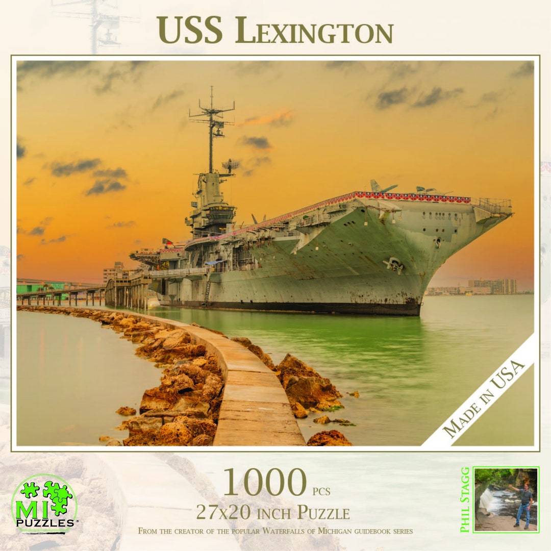 USS Lexington - 1000 Piece Jigsaw Puzzle - MI Puzzles by Phil Stagg ...