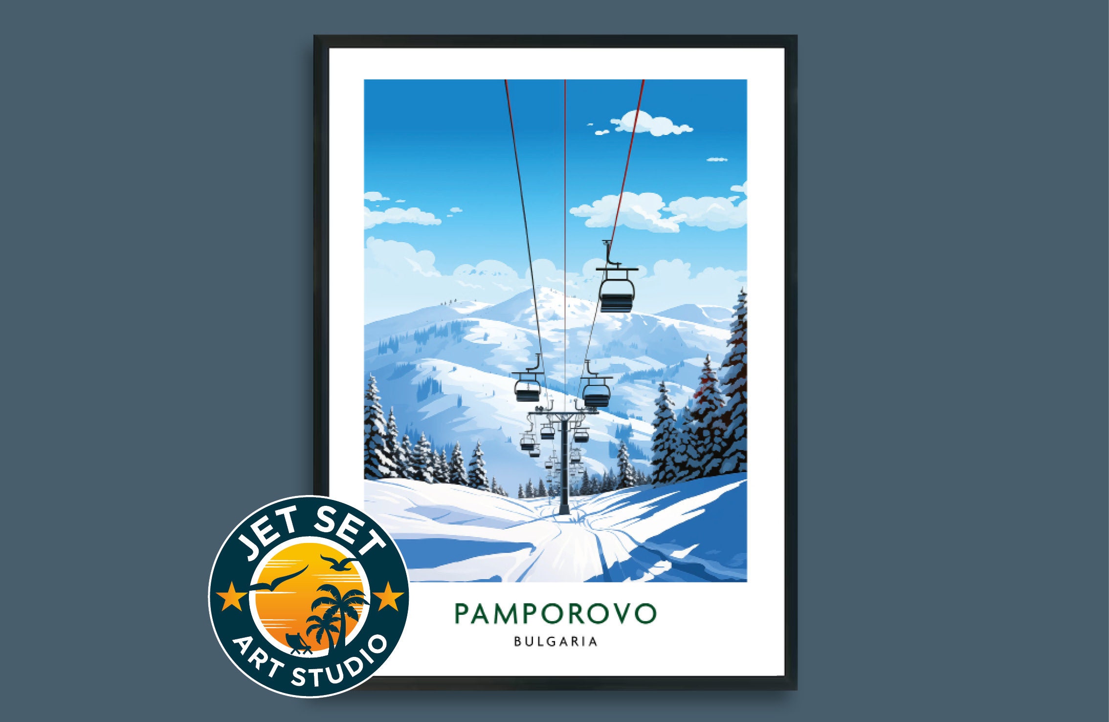 Discover Affiche De Pamporovo Bulgarie Ski