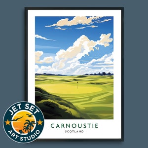 Carnoustie Golf Course Poster Print Scotland Wall Art Framed Unframed Canvas Golf Gift