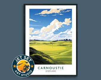 Carnoustie Golf Club Links Scotland Hand Painted Coin Golf