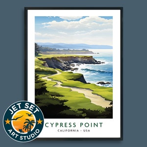Cypress Point Golf Course Poster Print Wall Art Framed Unframed Canvas Golf Gift