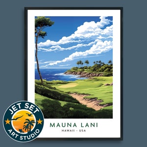 Mauna Lani Golf Course Poster Print Hawaii Wall Art Framed Unframed Canvas Golf Gift