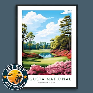 Augusta National Golf Course Poster Print Wall Art Framed Unframed Canvas Golf Gift