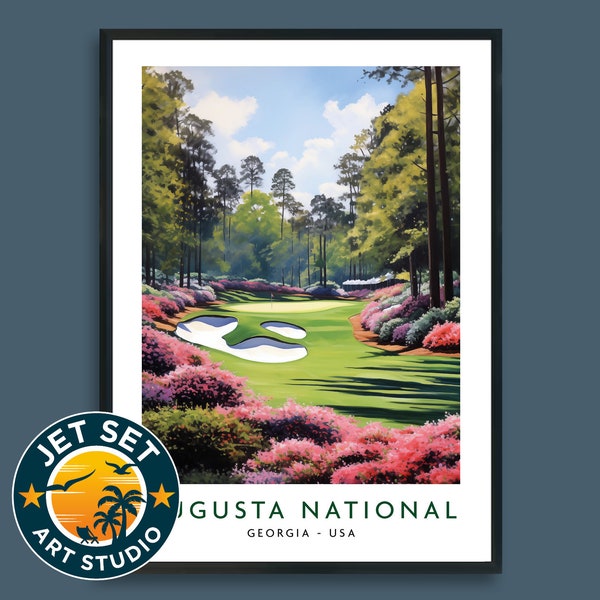 Augusta National Golf Course Poster Print Wall Art Framed Unframed Canvas Golf Gift