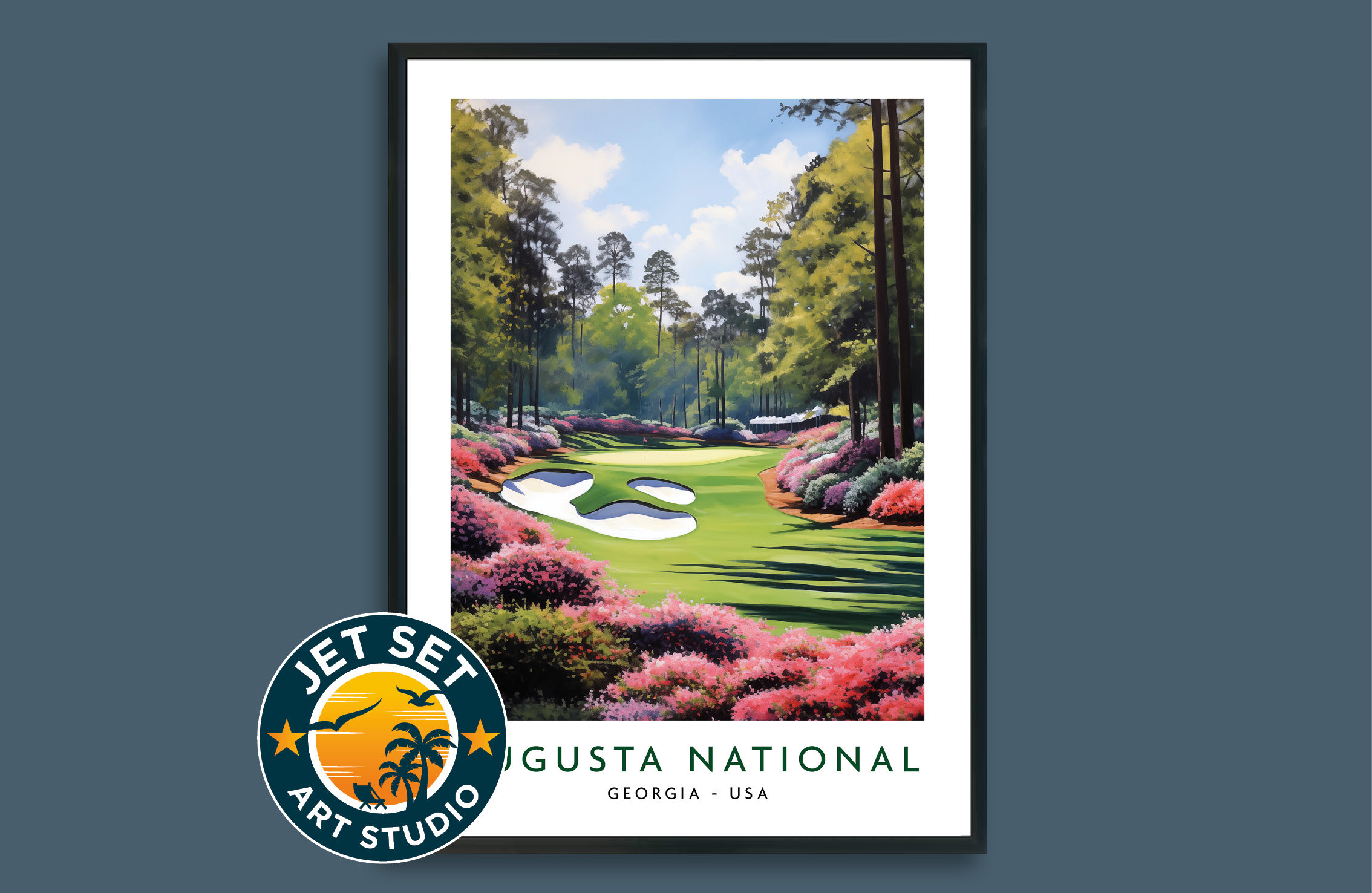 Augusta National Golf Course Poster Print Wall Art Framed Unframed Canvas Golf Gift