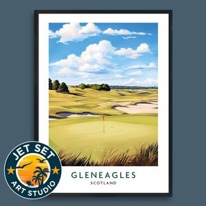 Gleneagles Golf Course Poster Print Scotland Wall Art Framed Unframed Canvas Golf Gift