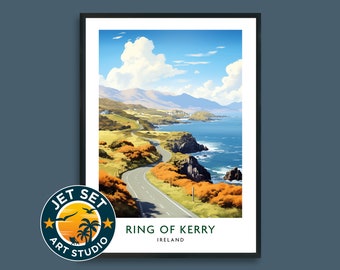 Ring of Kerry County Kerry Ireland Travel Print Wall Art Framed Unframed Canvas Travel Gift