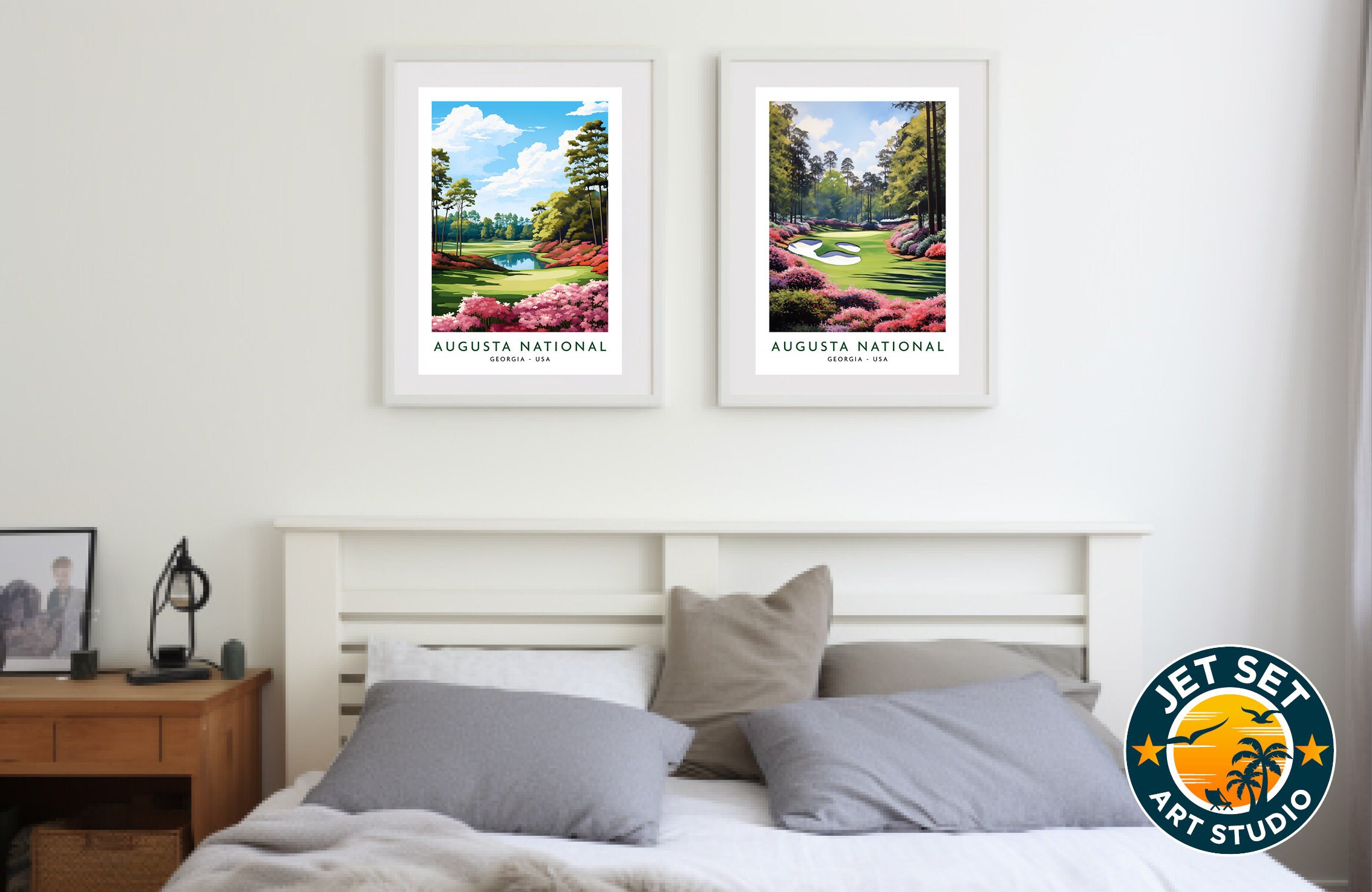 Augusta Golf Course Canvas, Gifts For Golf Lovers, Golf Decor