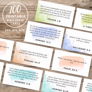 Printable Bible Verse Cards Scripture Memory Verse Cards Christian Resources Download Bible Memorization, NIV, ESV, KJV Scripture Cards