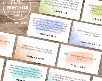 Printable Bible Verse Cards Scripture Memory Verse Cards Christian Resources Download Bible Memorization, NIV, ESV, KJV Scripture Cards