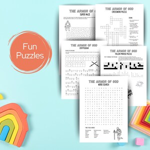 Armor of God Activity Pack for Kids, Printable Bible Worksheets, Bible ...