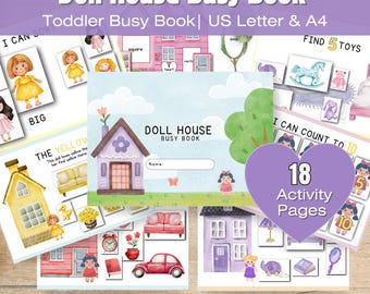 Dollhouse Printable Busy Book for Toddlers & Preschoolers | Educational Learning Binder | Homeschool Preschool Bundle