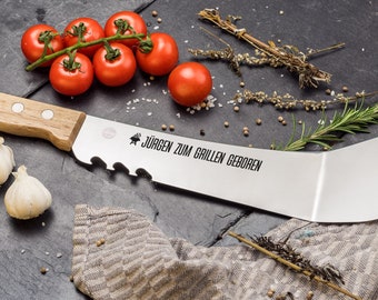 Grillmachete Edelstahl Mit Gravur 47 cm Grillzubehör Grillwender Geschenkidee Geburtstag Männer Burger Wender