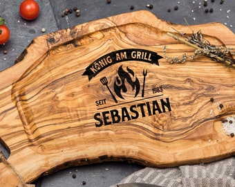 Grill Board Cutting Board Personalized Olive Wood Grill Board Engraving Grilling Gifts For Men Gift