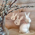 Personalized Easter ornaments | Wooden bunny head | Easter ornament with name | Personalized Easter gift | Easter gift idea ornament product logo