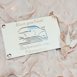 Geldgeschenkkarte  "Allzeit gute Fahrt - Glückwunsch zum Führerschein"