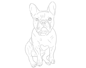 Minimalist Pet Tattoo | Custom Line Art Portrait | Dog or Cat Tattoo Design | Digital Ink Sketch | Fine Line Tattoo