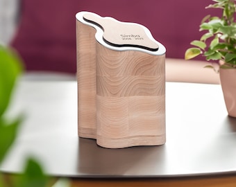 Pet Urn | Wooden Ashes Box for Dogs & Cats | Modern Memorial Urn