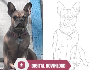 Custom Pet Tattoo | Custom Pet Tattoo Sketch | Dog or Cat Line Art | Pet Portrait Tattoo | Memorial Tattoo Drawing | Digital Pet Linework