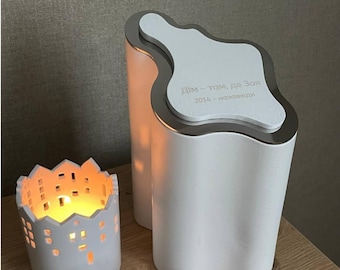 Mini Pet Urn | White Keepsake Urn for Pet Ashes | Small Memorial Box | Modern Pet Loss Gift