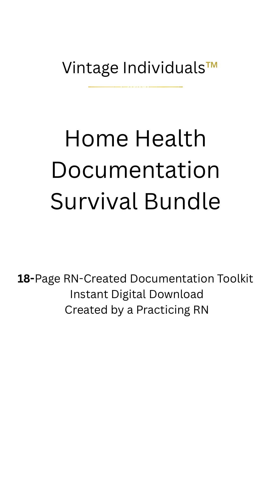 Home Health Documentation Survival Bundle for Nurses (digital Download ...