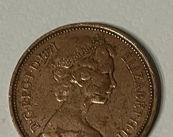 1971 2 pence Coin Queen Elizabeth