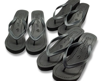 VINTAGE Metallic Wedge Flip Flop T strap Sandal Etsy UK