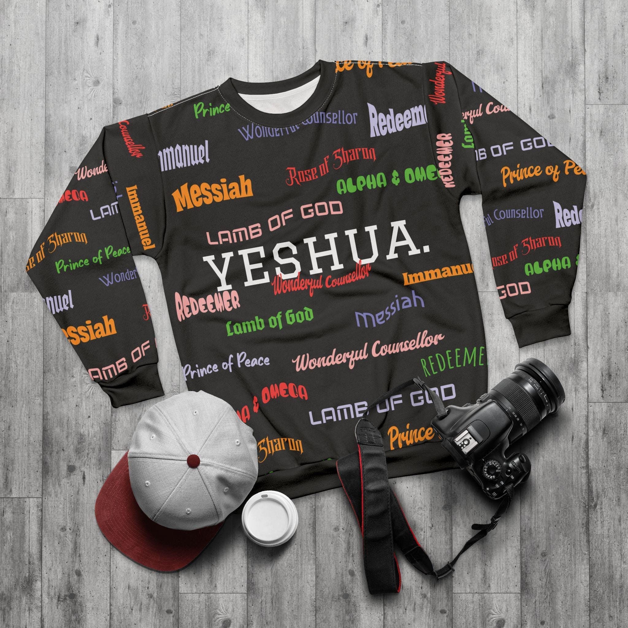 Yeshua Crewneck, Jesus Lamb of God Shirt, Bible Verse Jumper