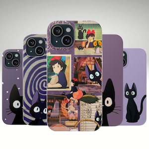 Kikis Lieferservice Flexi Cases, Kiki und Jiji, Studio Ghibli Handyhülle, Ponyo, das wandelnde Schloss, Chihiros Reise ins Zauberland, Jiji Handyhülle